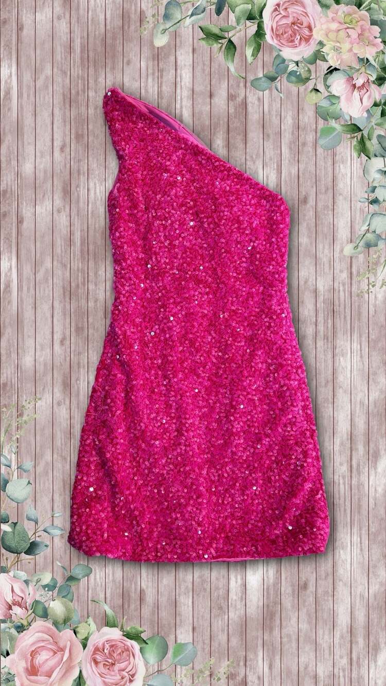 BWT Berlinnova One Shoulder Sequin Mini Party Dress size 6
